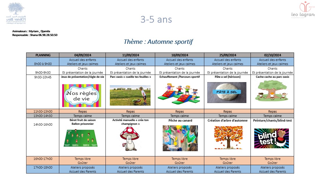 You are currently viewing PLANNING ACCUEIL COLLECTIF DE MINEURS septembre 2024